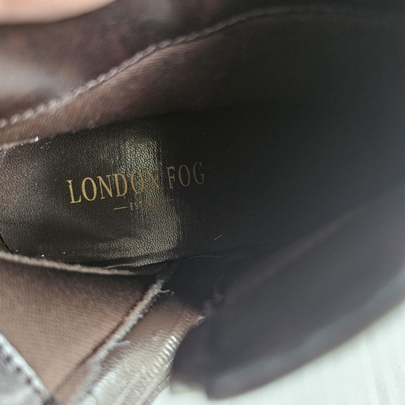 London Fog Halifax ankle bootie brown size 7 faux leather water resistant NWT - Picture 11 of 14